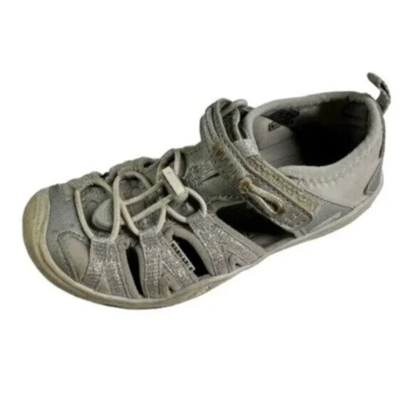 KEEN | Silver & Gray Toddler Waterproof Velcro Closure Sport Sandals Size 11 - Picture 5 of 9